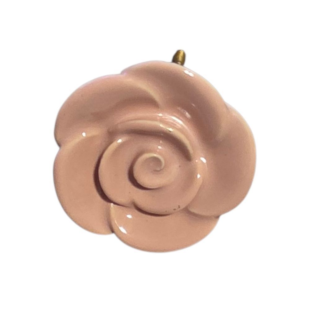 Pink Rose Shaped Ceramic Knobs